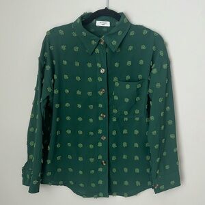 Gorgeous Green Women’s Button Up Dress Shirt Size Small